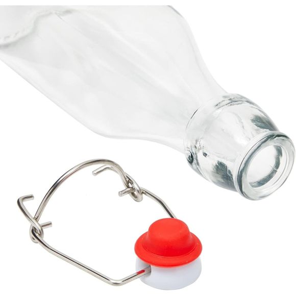 6 8oz Swing Top Glass Bottles with Stoppers Airtight Caps Komucha Oils Vinegar - Picture 5 of 8